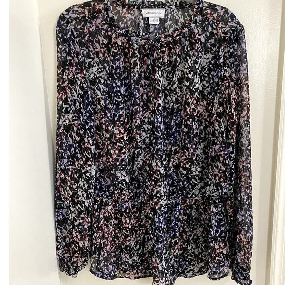 Liz Claiborne Multiprint Blouse - Size LT (EUC) - Picture 1 of 5